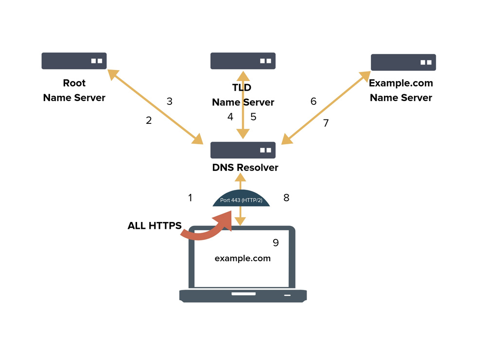 DNS بیش از HTTPS چیست