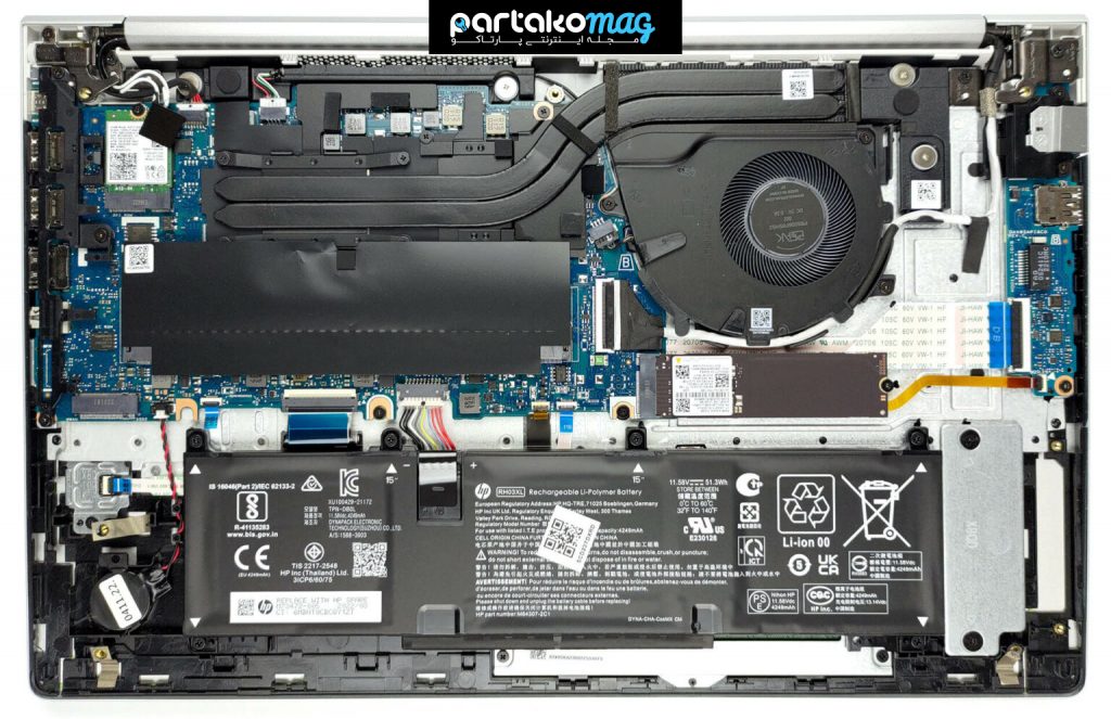 بخش های داخلی لپ تاپ HP ProBook 450 G9