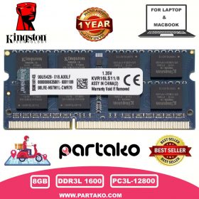 رم لپ تاپ 8گیگ کینگستون DDR3L-1600