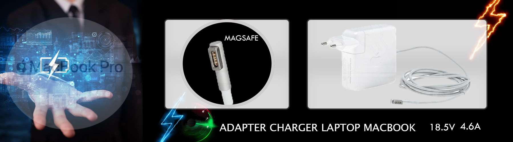 شارژر لپ تاپ مک بوک 18.5 ولت 4.6 آمپر