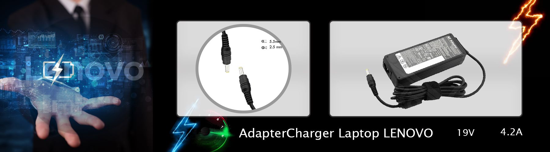 شارژر لپ تاپ لنوو 20 ولت 4.2 امپر