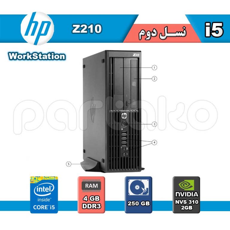 مینی کیس استوک HP WorkStation Z210 پردازنده i5