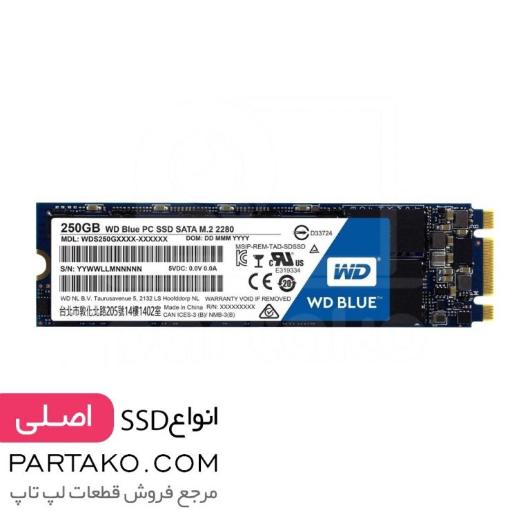 حافظه اس اس دی ظرفیت 250 گیگابایت وسترن دیجیتال SSD 250Gb Western Digital BLUE WDS250G1B0B