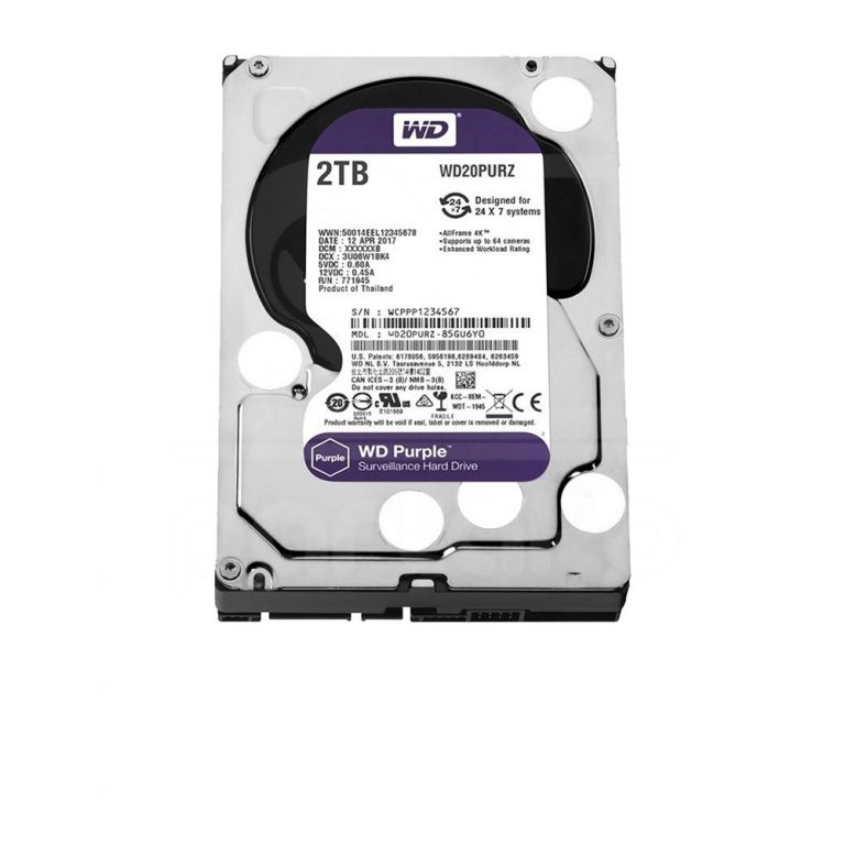 هارد کامپیوتر وسترن دیجیتال Purple WD20PURZ ظرفیت 2 ترابایت