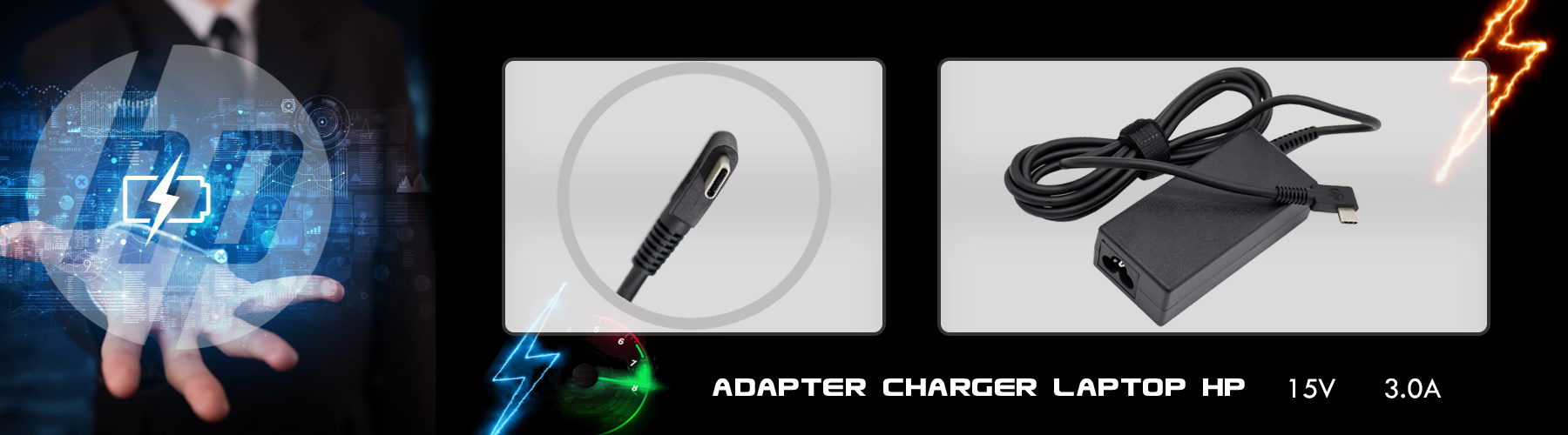 شارژر لپ تاپ اچ‌ پی 15ولت 3.0آمپر CA01 | ADAPTER LapTop Hp