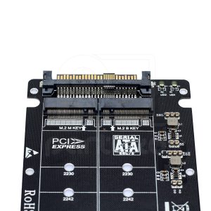 مبدل و رابط حافظه Adapter M.2 Key M/B SSD to U.2 SFF-8639