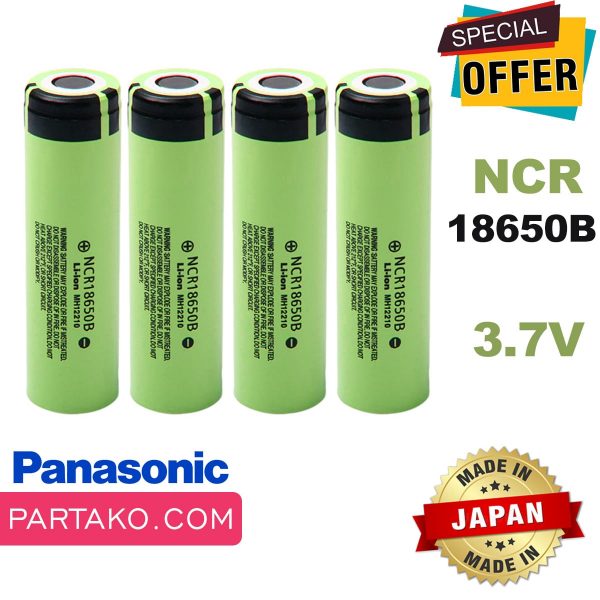 سلول باتری قابل شارژ پاناسونیک NCR 18650B مناسب برای پاوربانک ، چراغ قوه ، اسکوتر برقی ، دوچرخه برقی