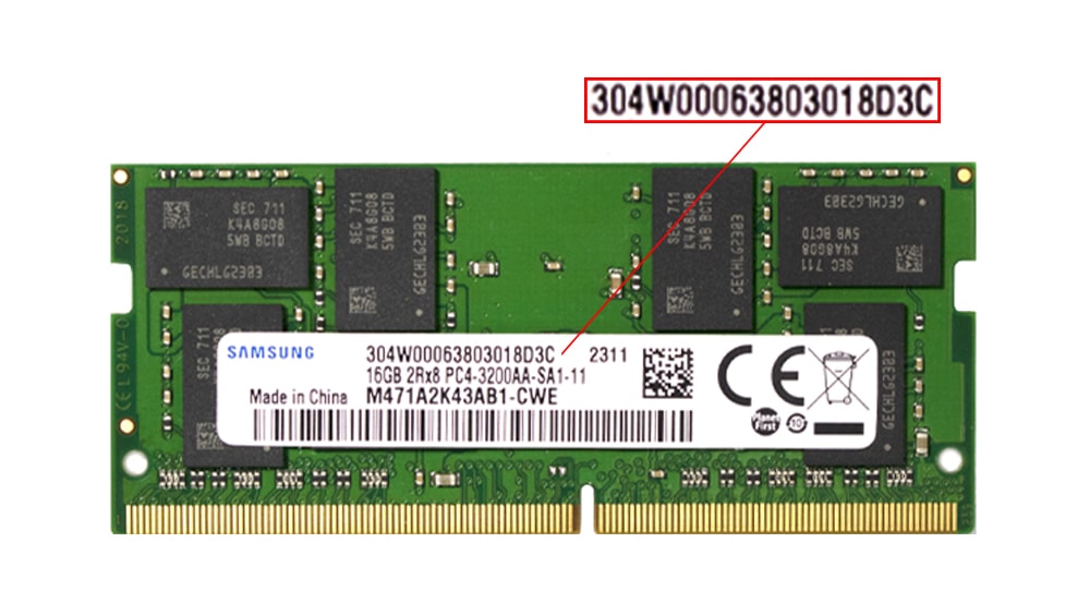 رم لپ تاپ 16 گیگابایت DDR4 3200 سامسونگ