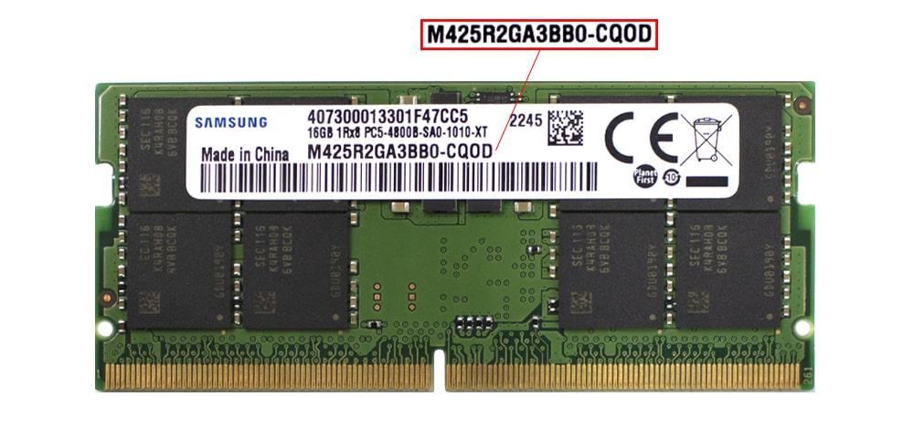 رم لپتاپ 16 گیگابایت DDR5 سامسونگ 4800