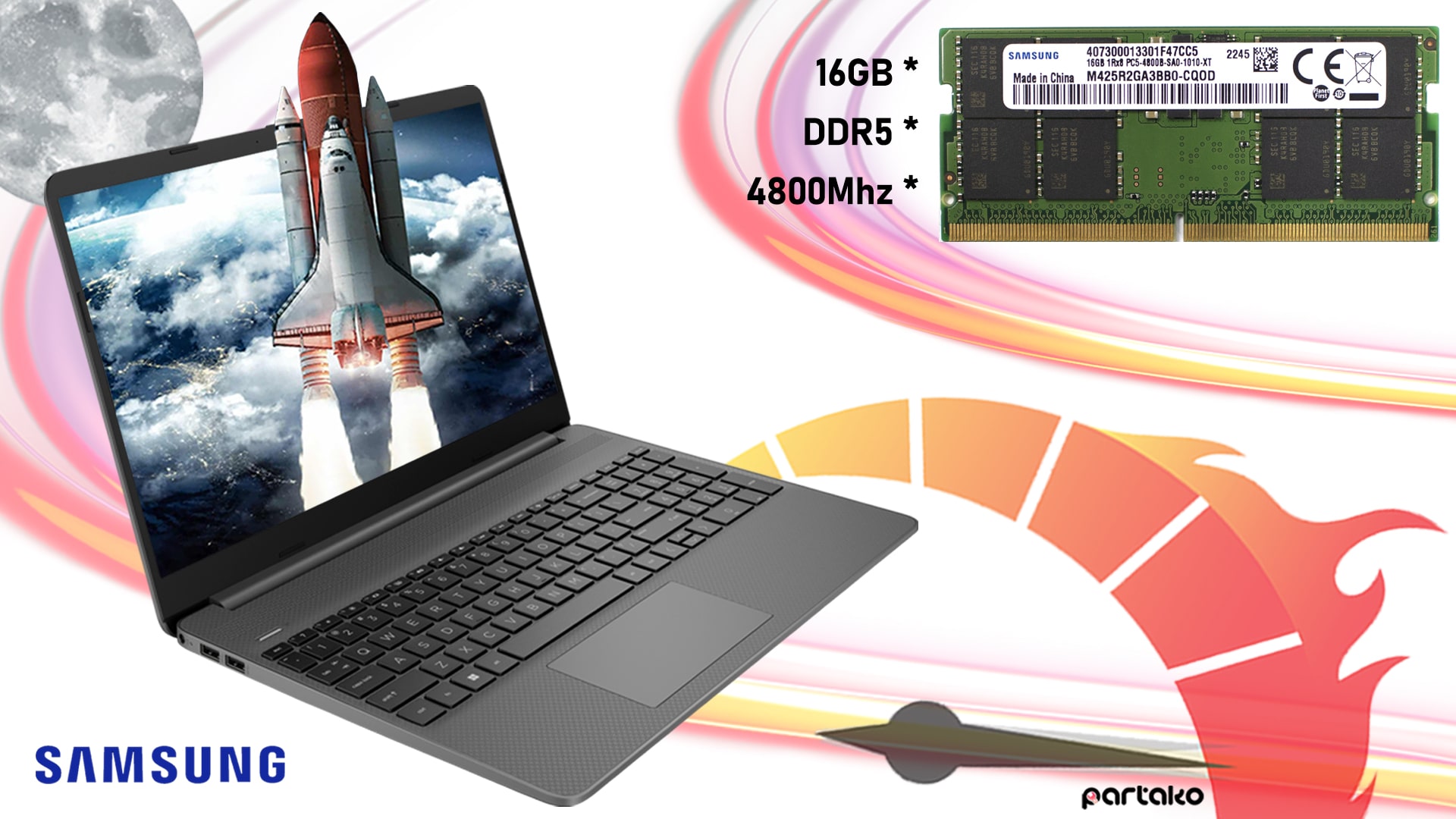 مشخصات رم لپ تاپ DDR5 سامسونگ 16 گیگابایت 4800